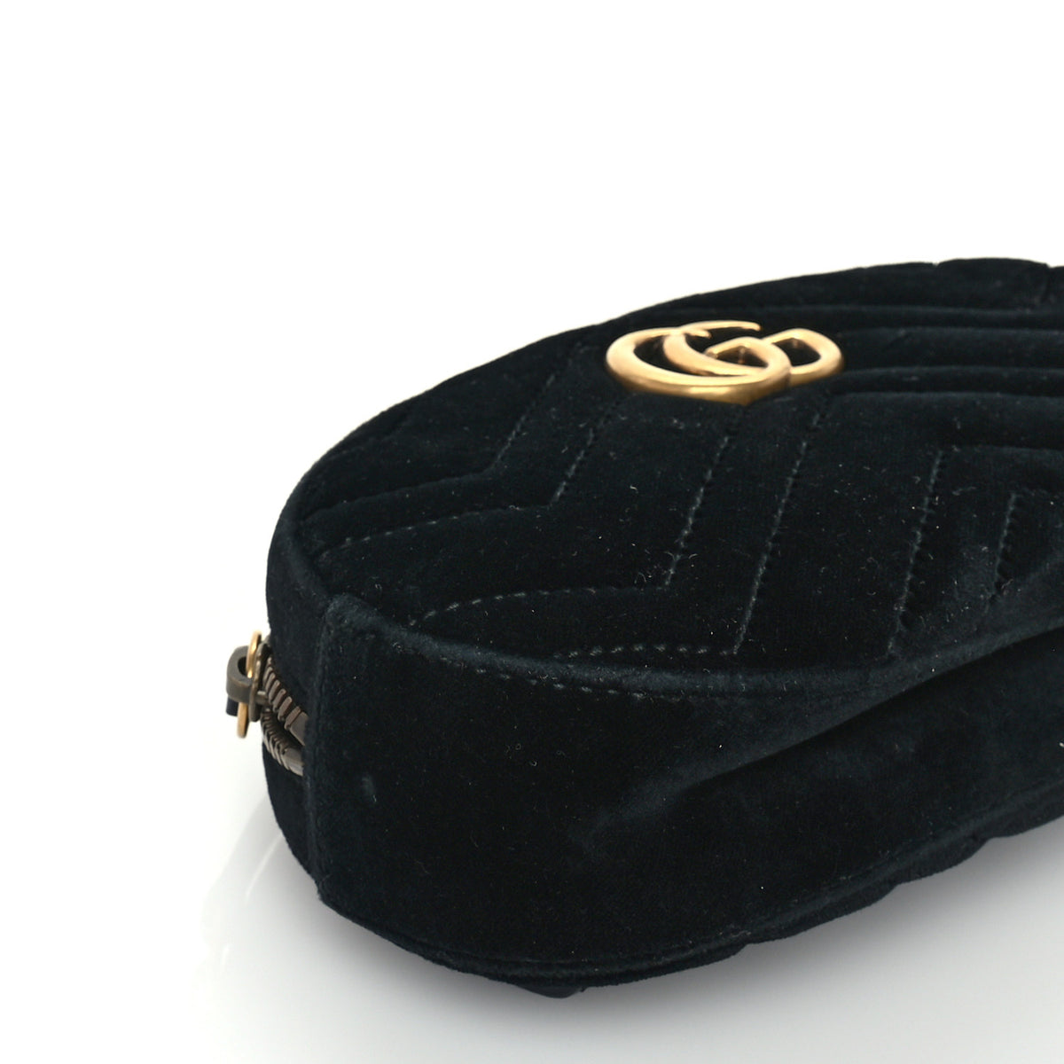 Velvet Matelasse GG Marmont Belt Bag  95 38 Black