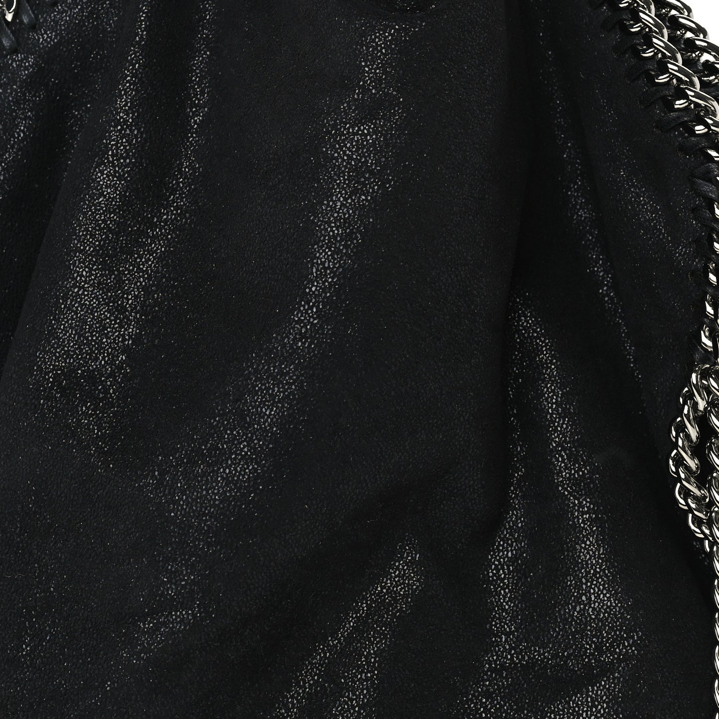 Shaggy Deer Small Falabella Fold Over Tote  Black