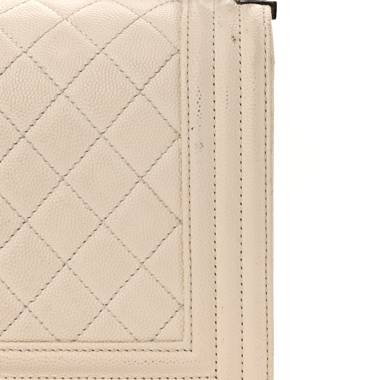 Chanel Caviar Quilted Medium Boy Flap Ivory 19 of 20