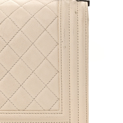Chanel Caviar Quilted Medium Boy Flap Ivory 19 of 20
