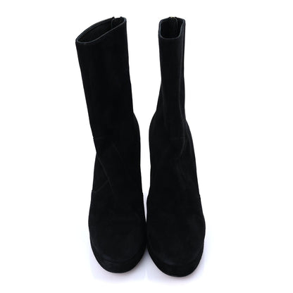Christian Dior Suede D-rise Platform Ankle Boots 37.5 Black 3 of 7