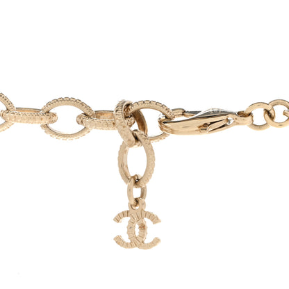 Chanel Pearl Crystal CC Choker Necklace Gold Pearly White 5 of 6