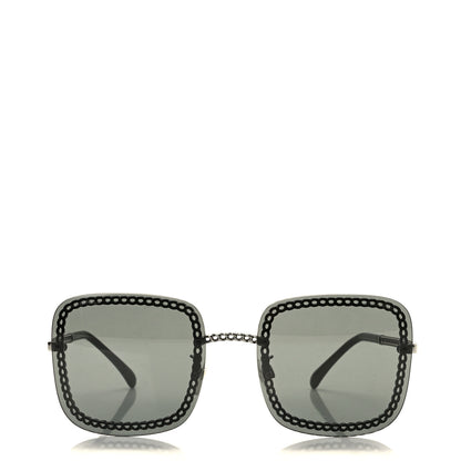 Chanel Chain Square Sunglasses 4244 Black 1 of 6