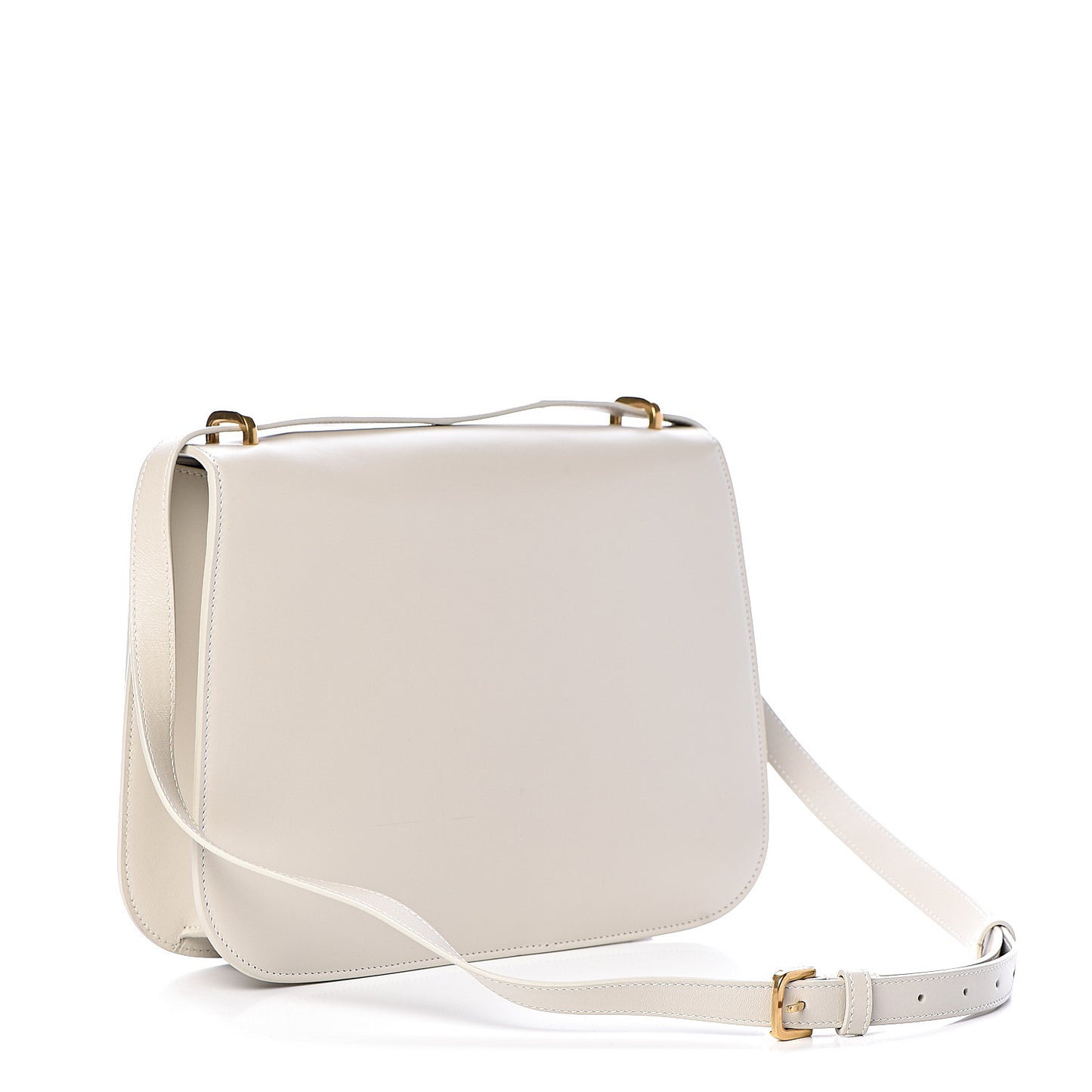 Smooth Calfskin Monogram Medium Spontini Satchel White