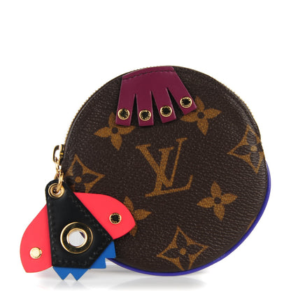 Louis Vuitton Monogram Totem Round Coin Purse Magenta 1 of 7