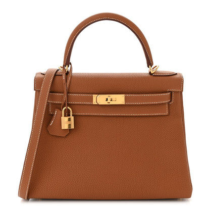 Hermes Togo Kelly Retourne 28 Gold 1 of 11