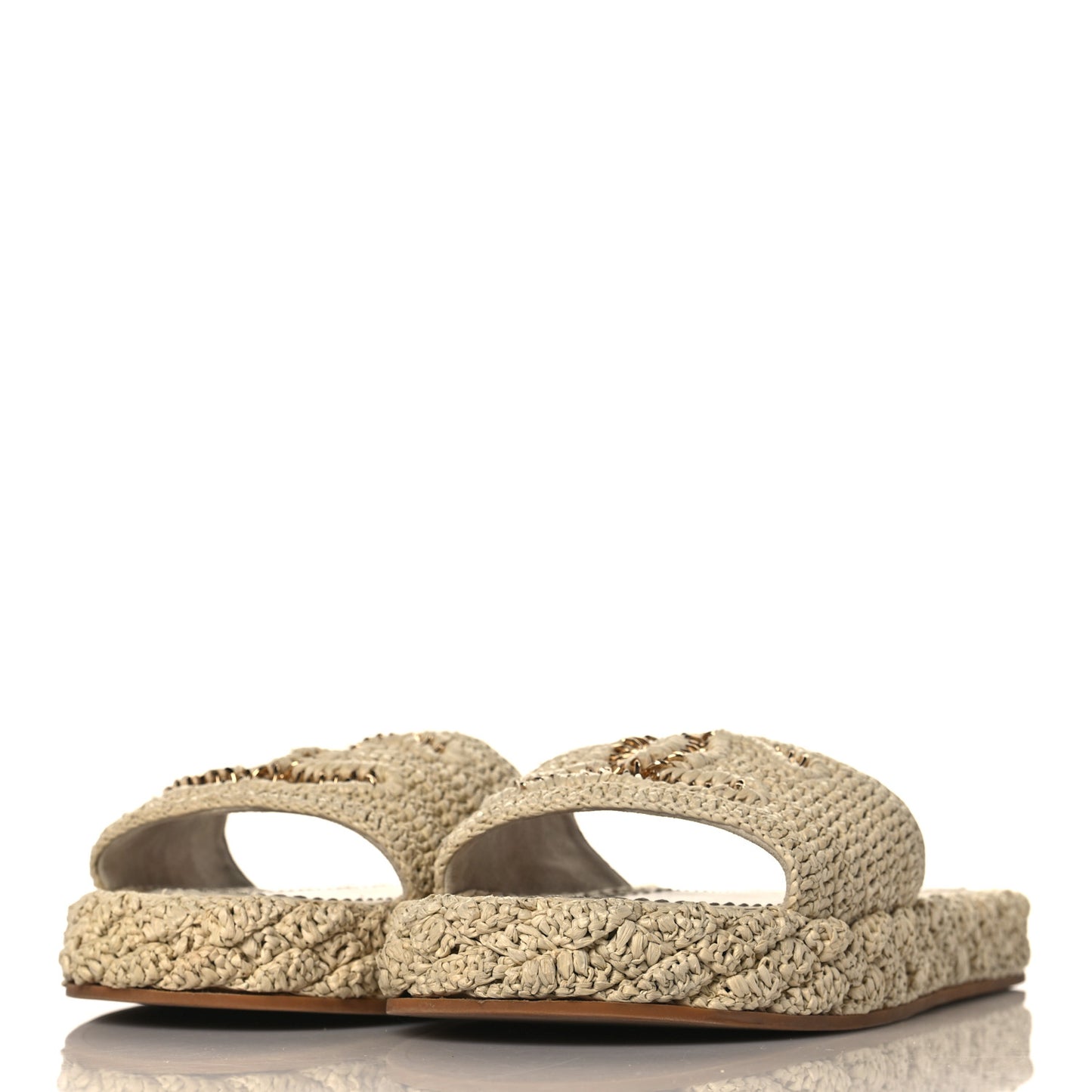 Cord Braided CC Mules 35 Light Beige