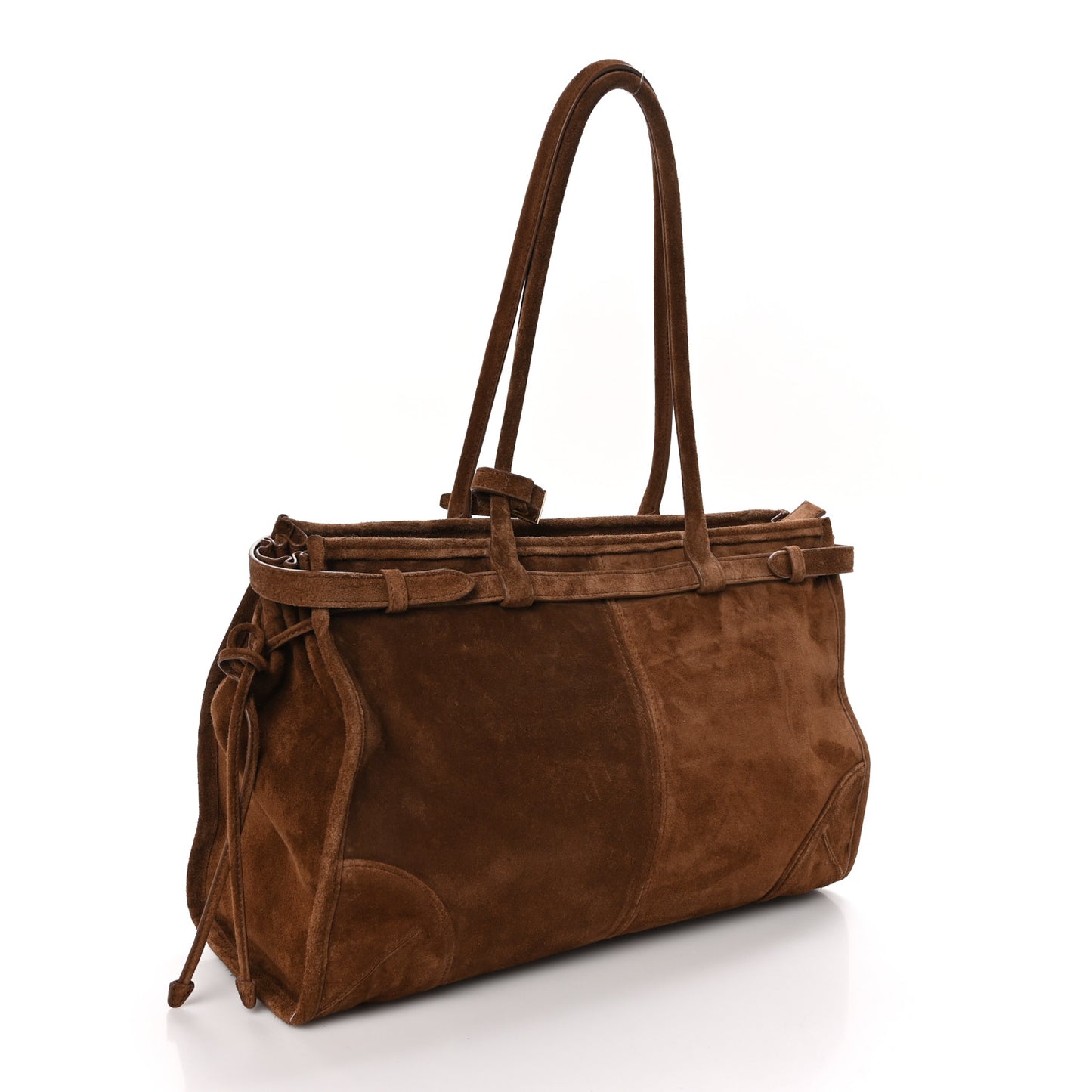 Suede Large Bonnie Shoulder Bag Cocoa Brown