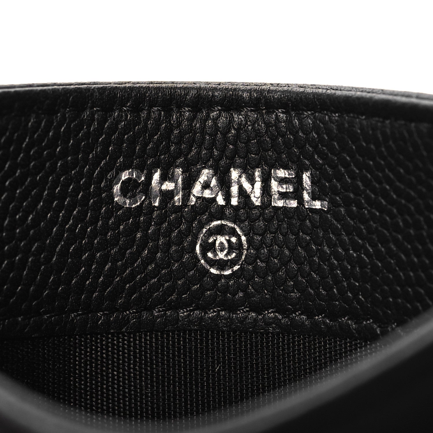 Chanel Caviar Camellia Embossed Card Holder Black 6 of 8