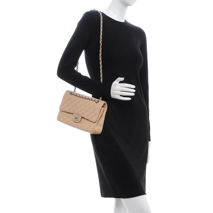 Chanel Caviar Quilted Medium Double Flap Beige Clair 2 of 9