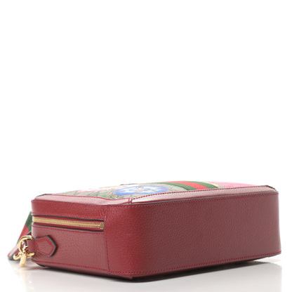 Gucci GG Supreme Monogram Flora Web Small Ophidia Top Handle Shoulder Bag Hibiscus Red 4 of 10