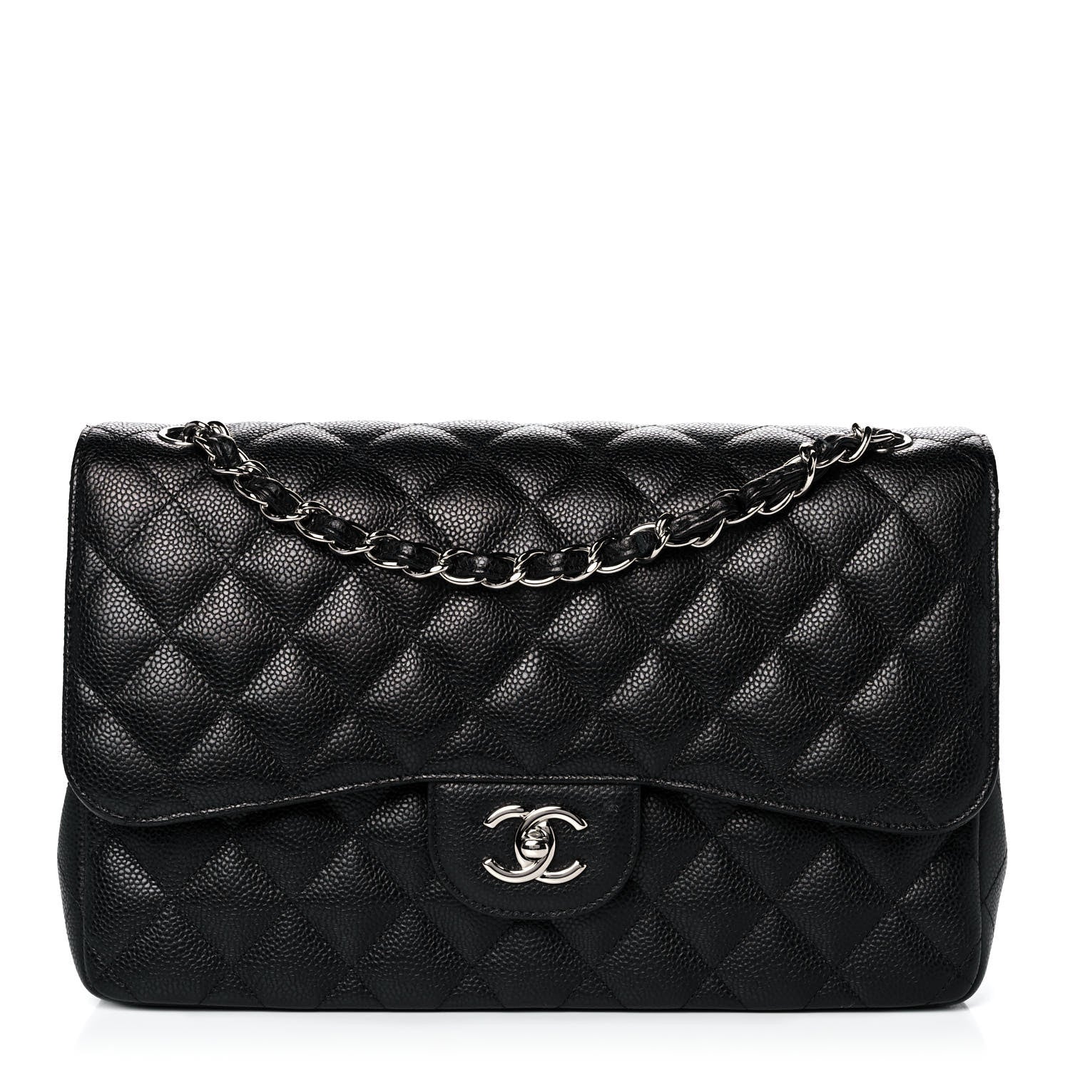 Chanel Caviar Quilted Jumbo Double Flap Black 1 of 16
