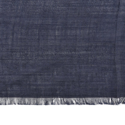 Christian Dior Wool Silk Cashmere Oblique Shawl Blue 5 of 5