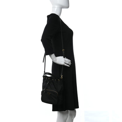 Prada Re-Nylon Duet Drawstring Shoulder Bag Black 2 of 11