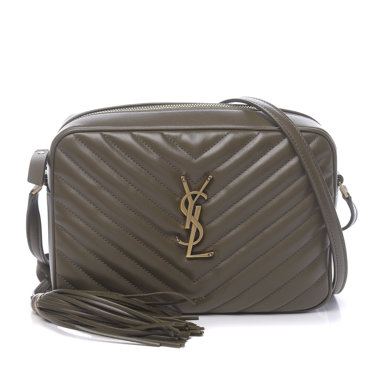 Saint Laurent Calfskin Matelasse Monogram Lou Camera Bag Seaweed 1 of 10