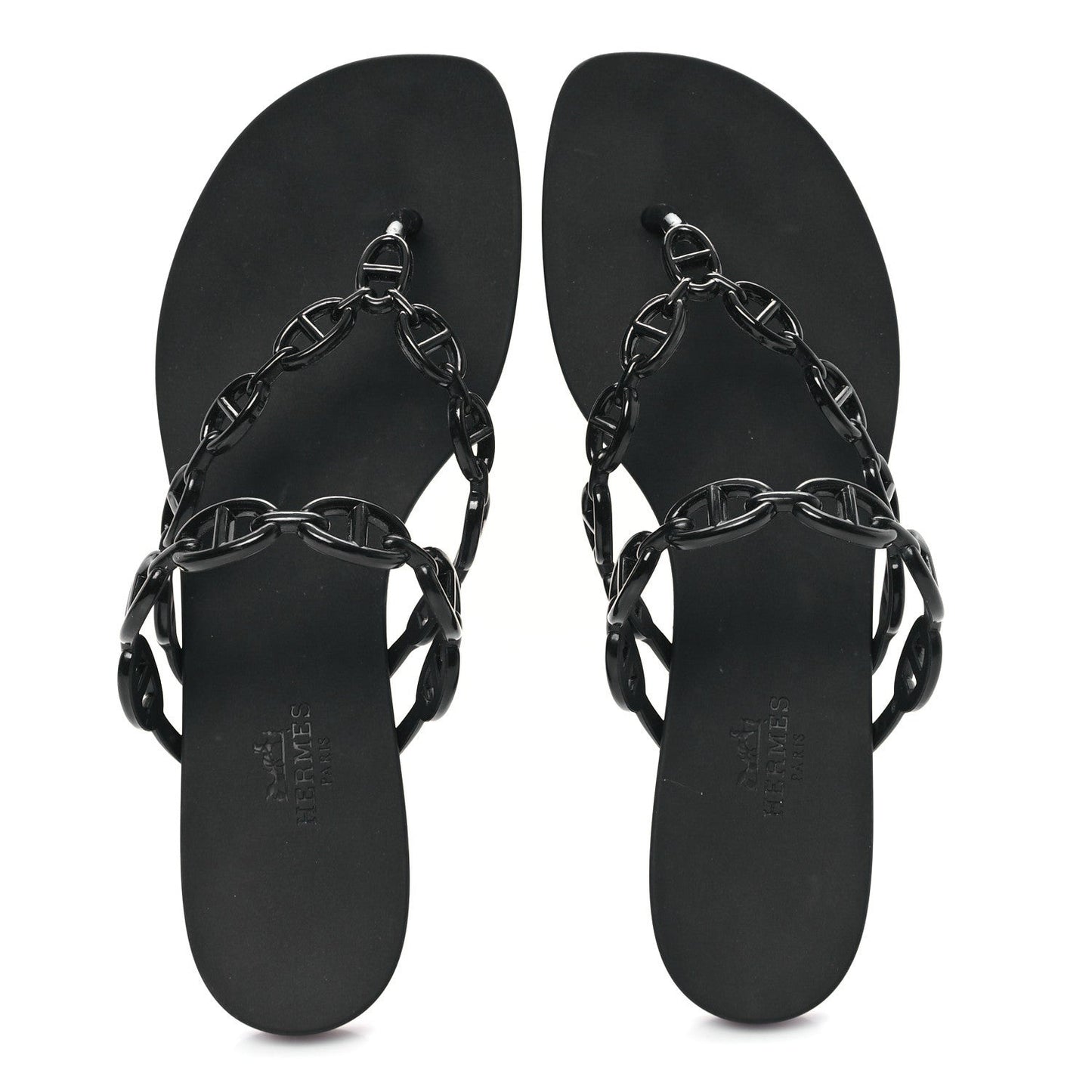 Rubber Chaine d'Ancre Rivage Sandals 38 Black
