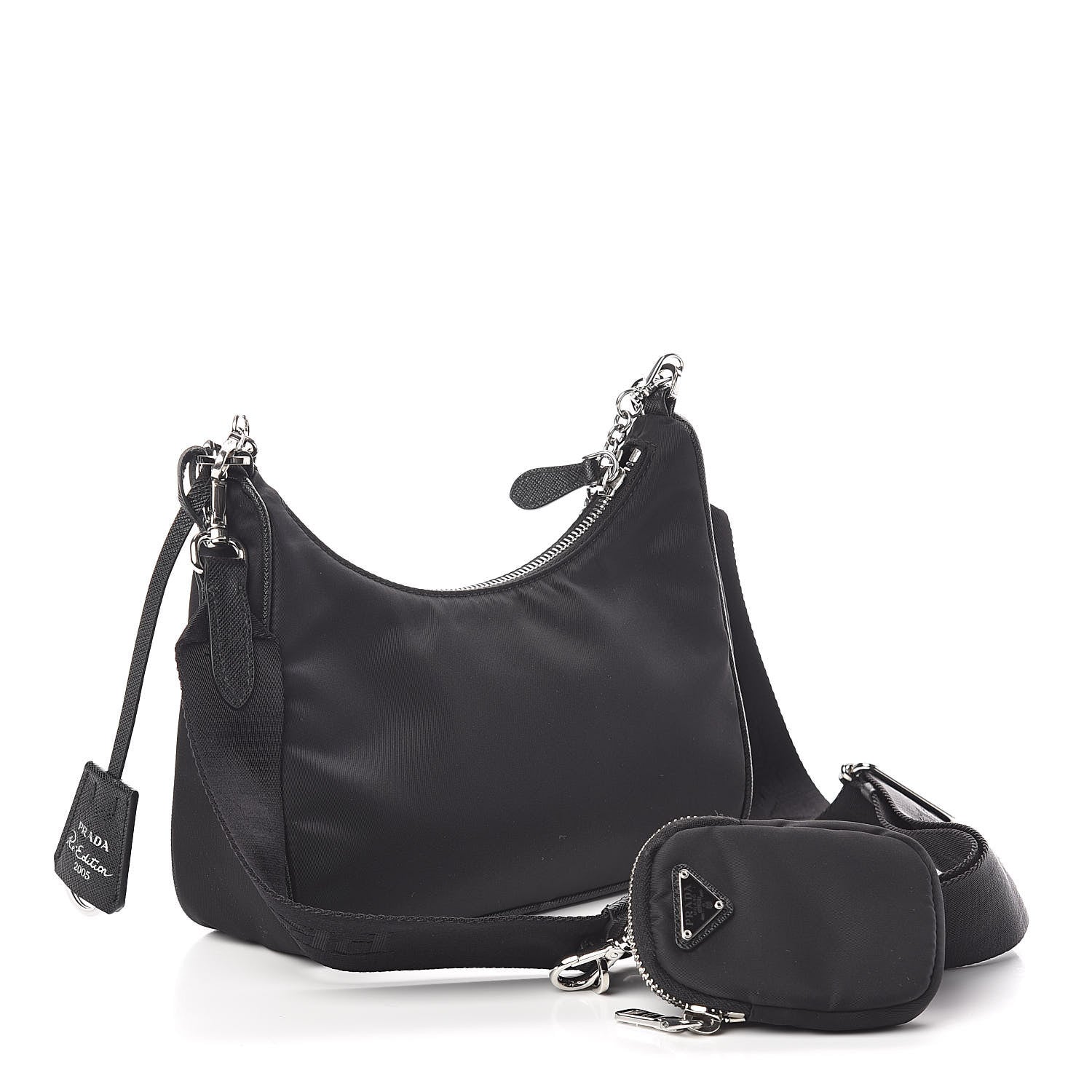 Prada Nylon Re-Edition 2005 Shoulder Bag Black 3 of 8