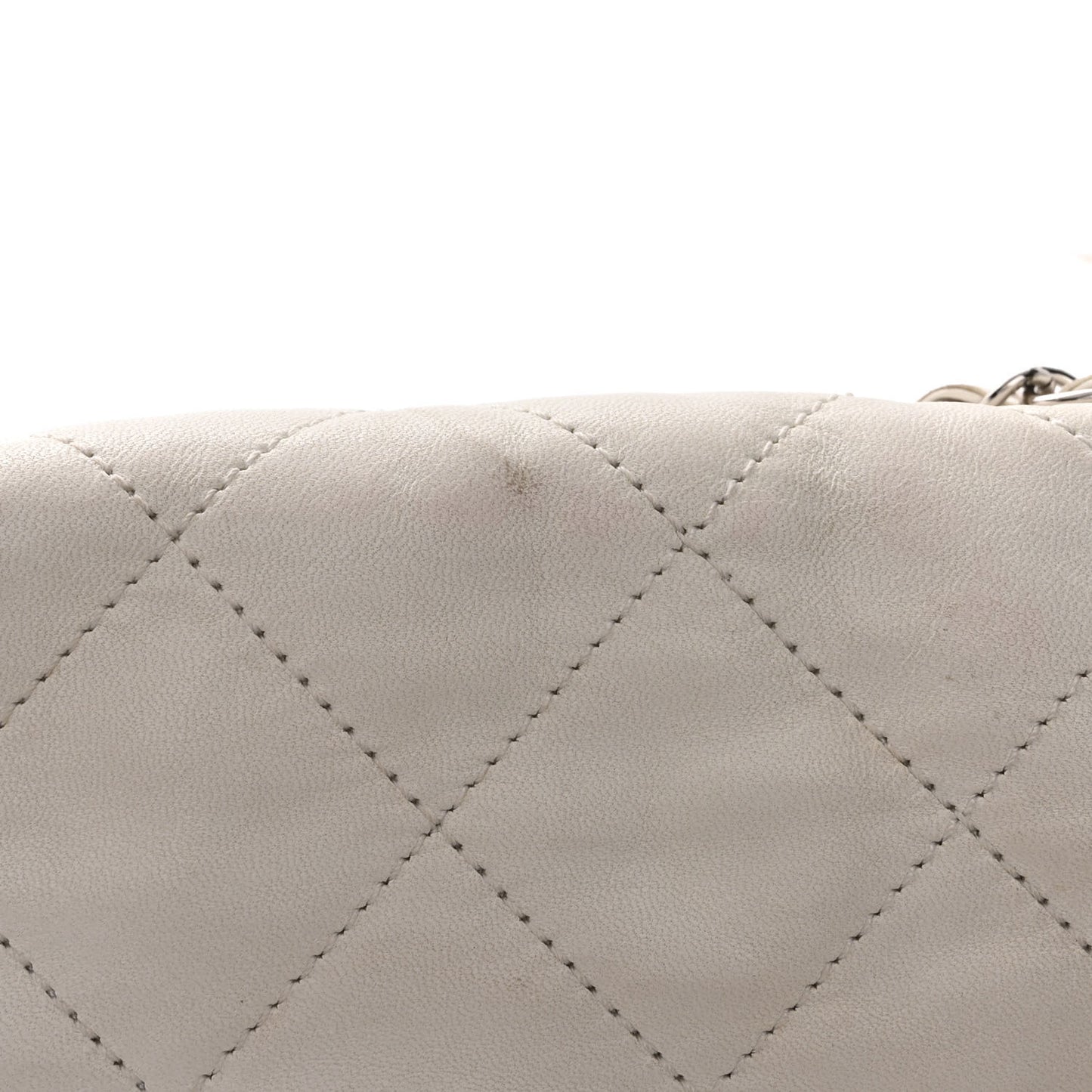 Calfskin Quilted VIP Flap White Black
