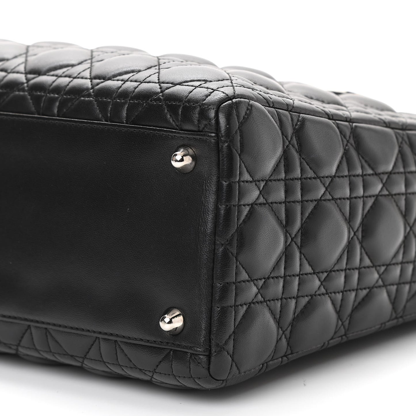 Lambskin Cannage Large Lady Dior Black