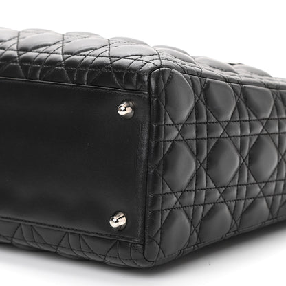 Christian Dior Lambskin Cannage Large Lady Dior Black 10 of 10