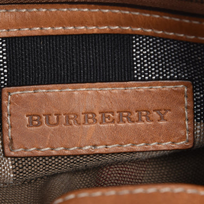 Burberry Canvas Mega Check Medium Susanna Hobo Saddle Brown 7 of 10