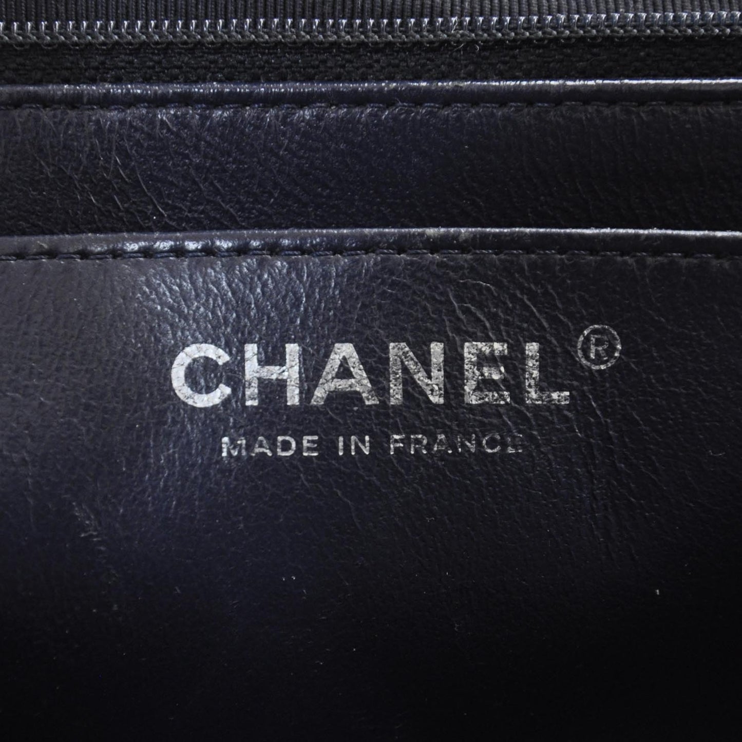 Caviar Jumbo Single Flap Navy Blue