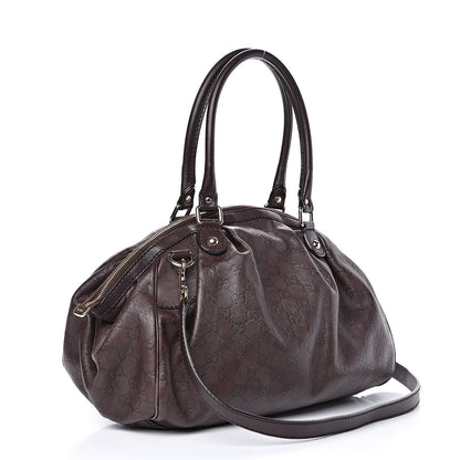 Gucci Guccissima Medium Sukey Boston Chocolate 3 of 15