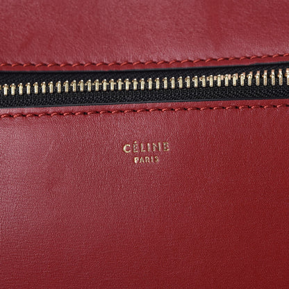 Celine Smooth Calfskin Medium Edge Shoulder Bag Red 6 of 7