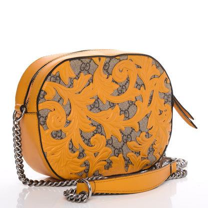 Gucci GG Supreme Monogram Arabesque Mini Chain Shoulder Bag Beige Yellow 3 of 21