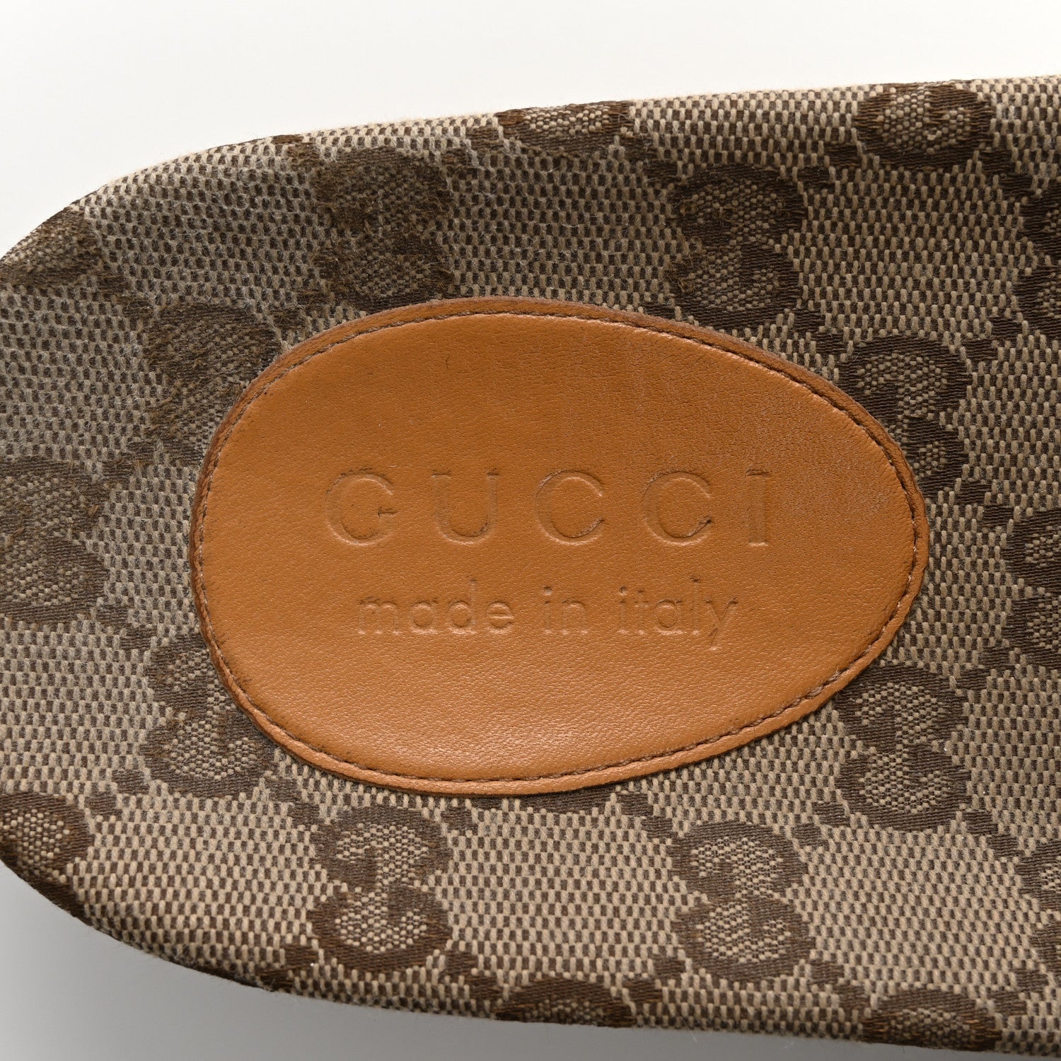 Gucci Canvas GG Monogram Mens Slide Sandals 10 Beige 7 of 7
