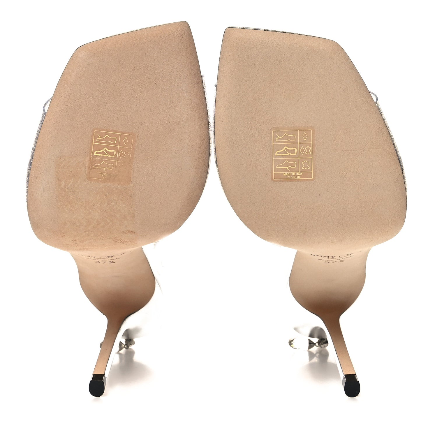 Plexi Glitter Crystal Saeda 100 Sandal 37.5 Silver