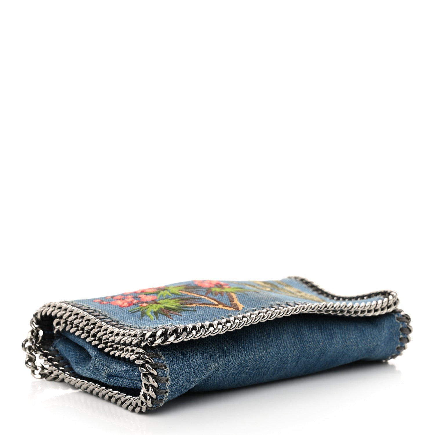 Stella McCartney Eco Denim Embroidered Falabella Crossbody Cerulean 4 of 7