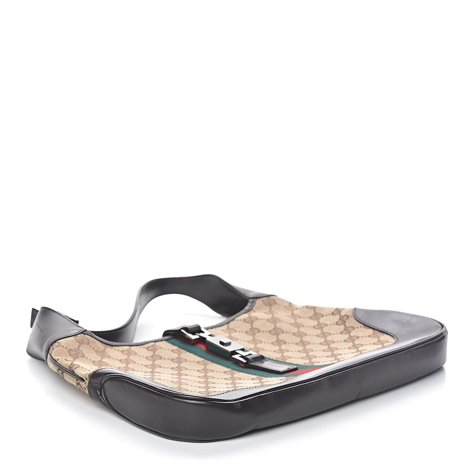 Gucci Monogram Web Jackie O Hobo Dark Brown 4 of 9