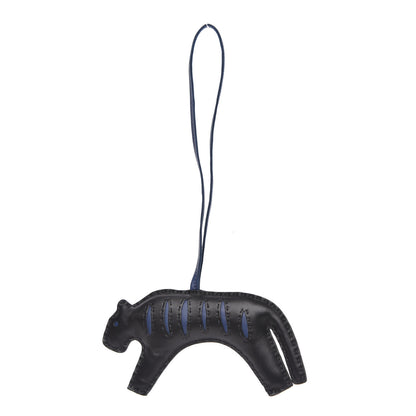 Hermes Milo Lambskin Rooroo Bag Charm Black Bleu de Malte 1 of 4