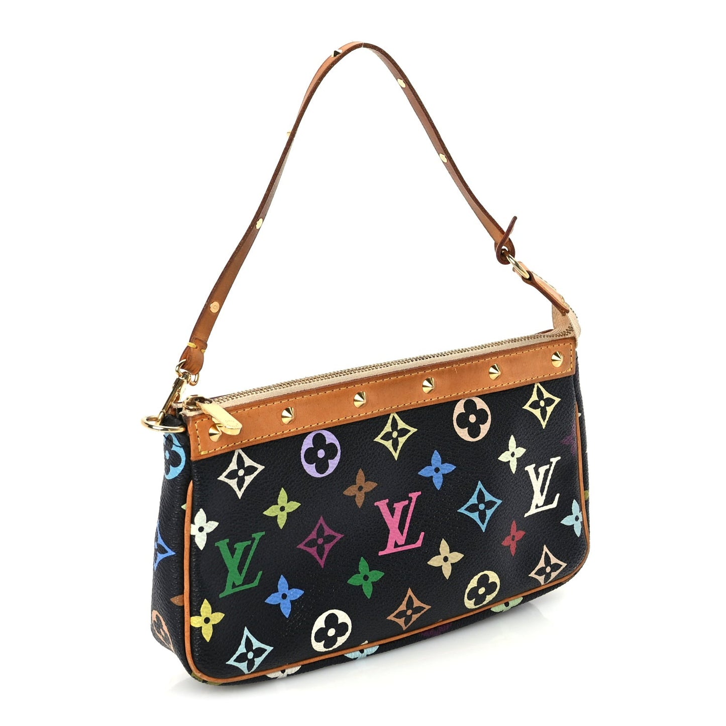 Monogram Multicolor Pochette Accessories  Black