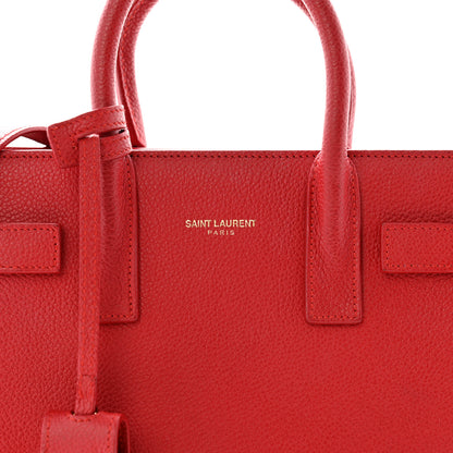 Saint Laurent Grained Calfskin Nano Sac De Jour Lipstick Red 7 of 12