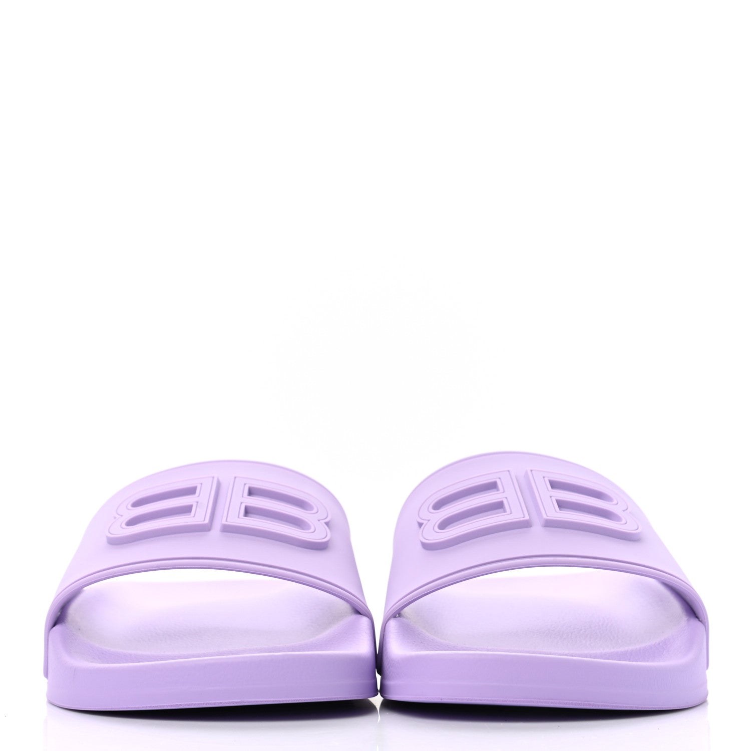 Balenciaga Rubber BB Womens Pool Slide Sandals 39 Lilac 2 of 8