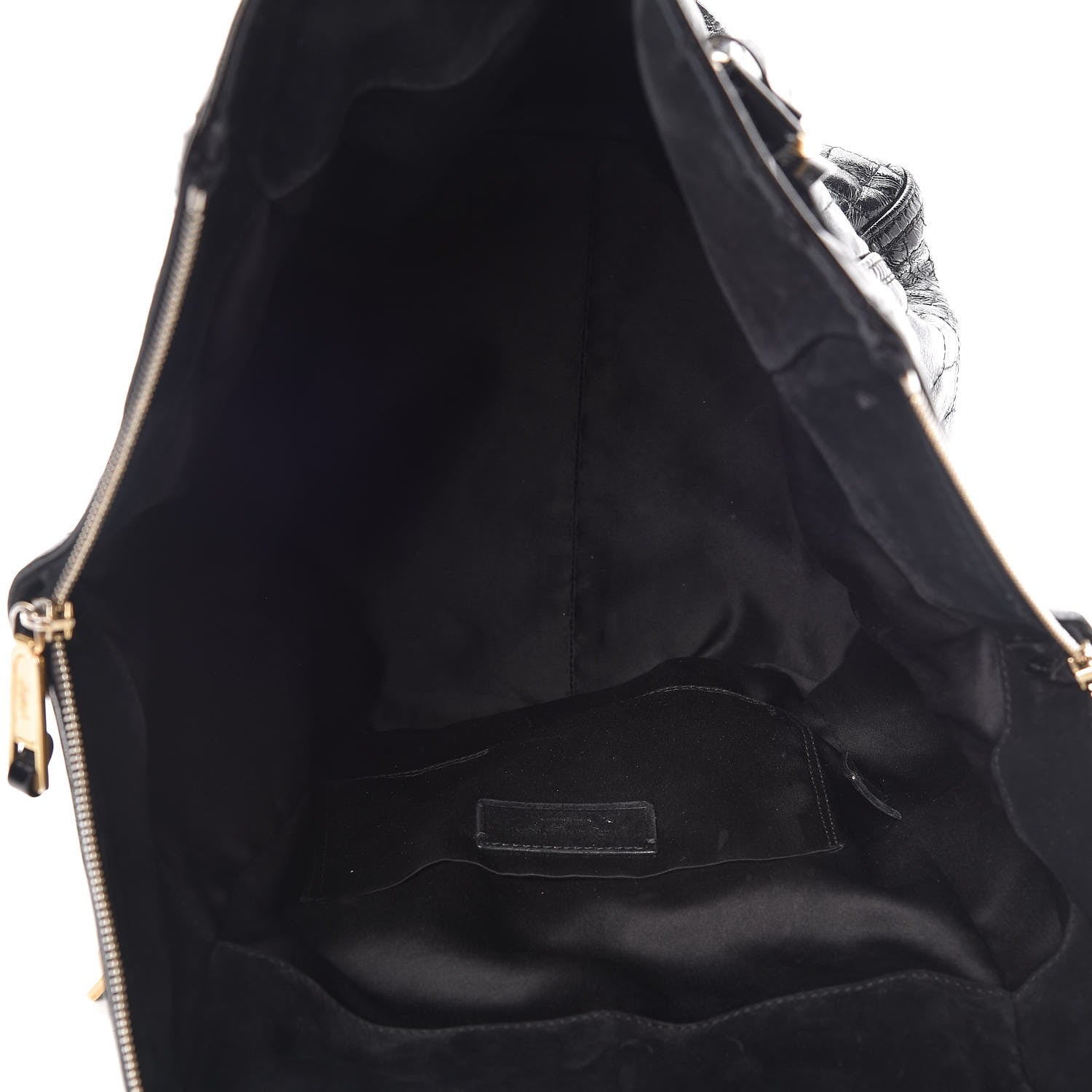 Saint Laurent Patent Crocodile Embossed Medium Downtown Tote Black 5 of 14