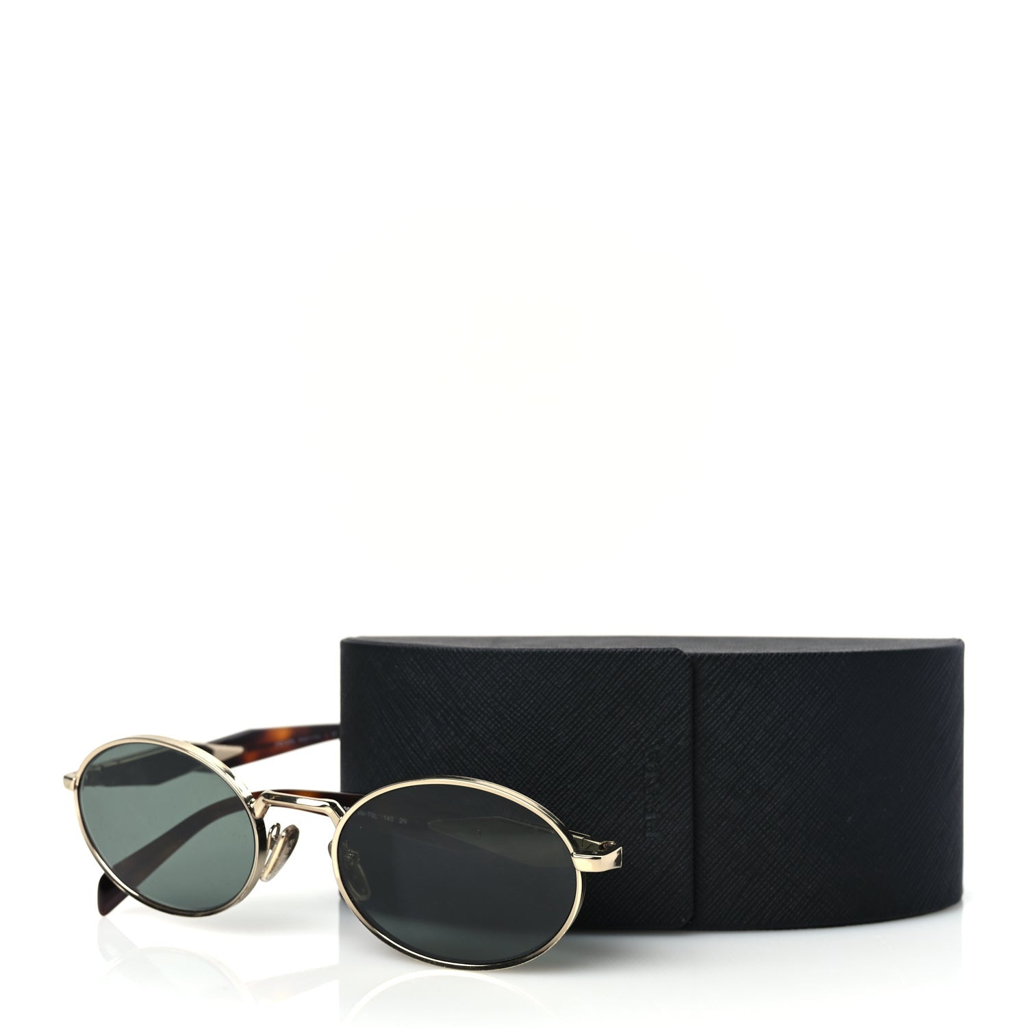 Prada Metal Logo Sunglasses SPR 65ZS Gold 7 of 7