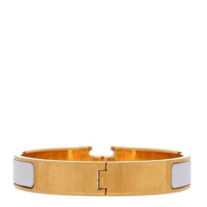 Hermes Enamel Narrow Clic Clac H Bracelet PM White 3 of 4