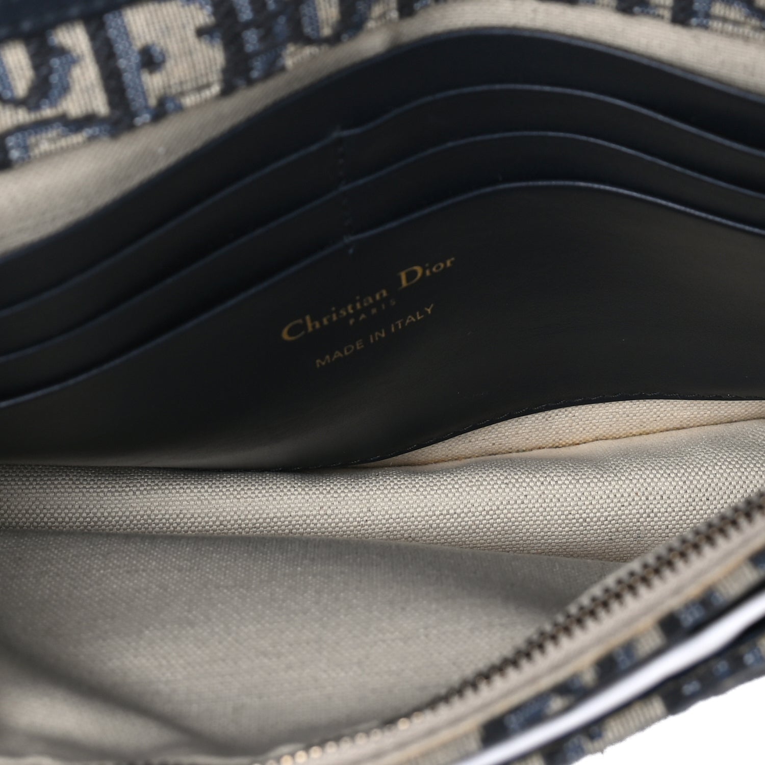 Christian Dior Oblique Saddle Chain Pouch  Blue 4 of 7
