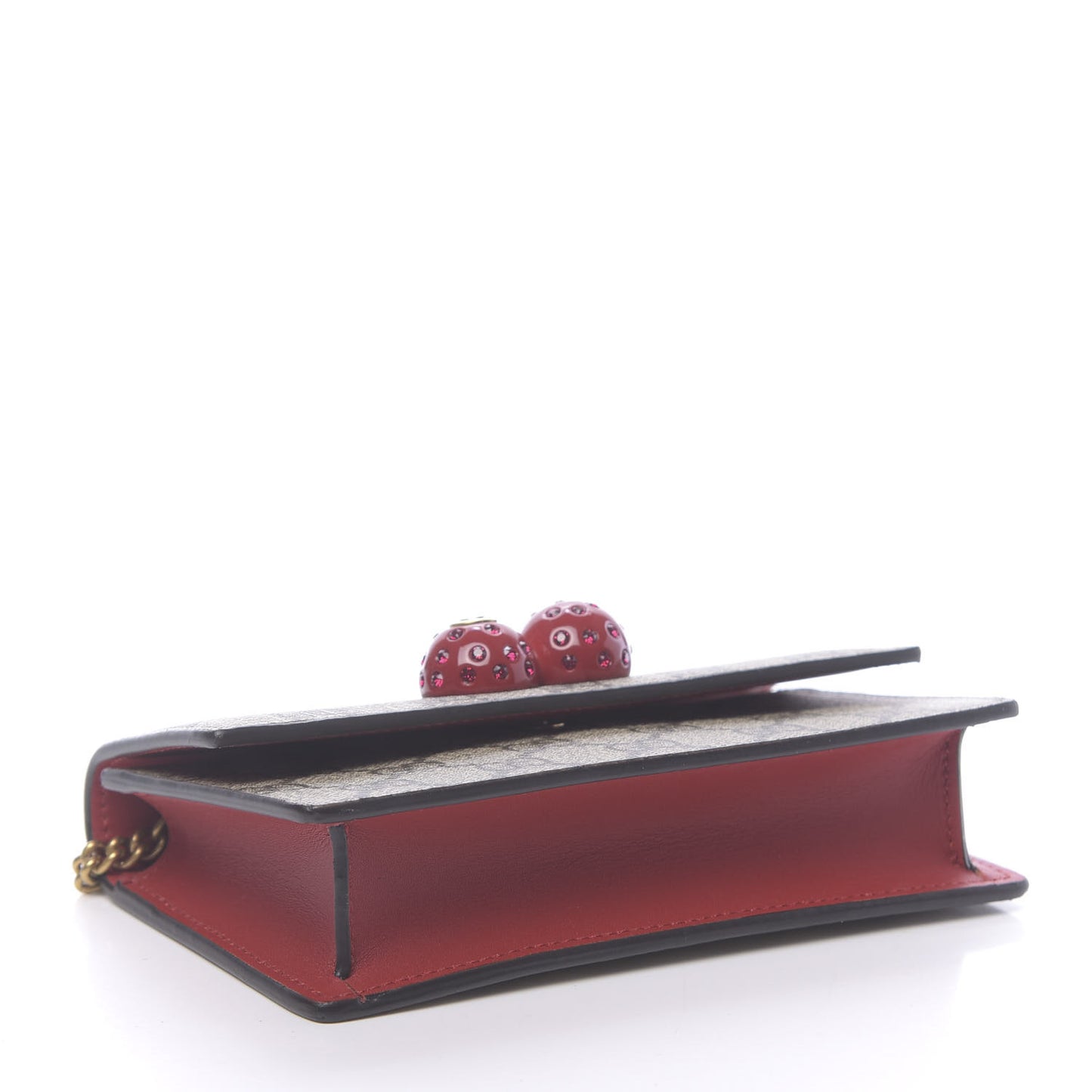 GG Supreme Monogram Mini Cherry Chain Bag