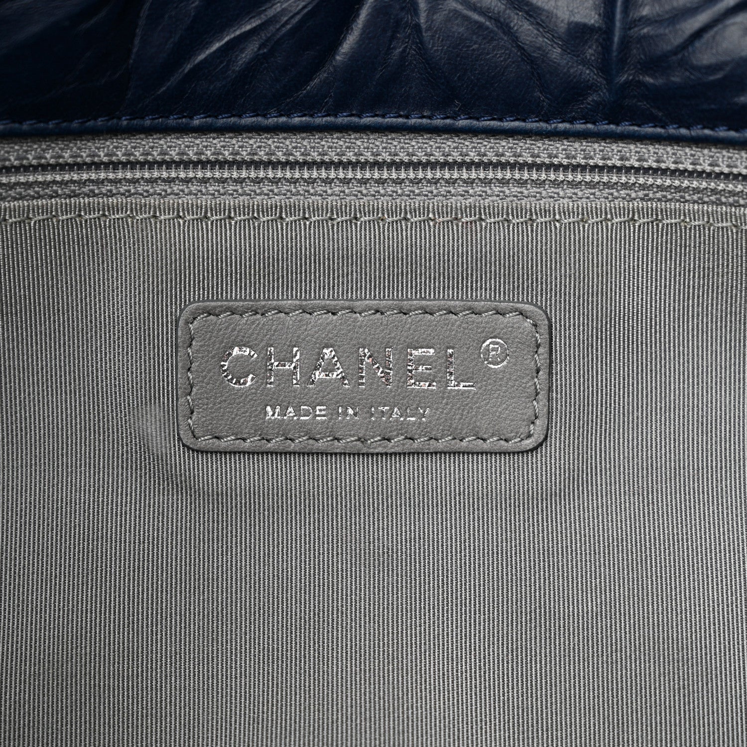 Chanel Calfskin Ultra Stitch Oversize Flap Navy 6 of 10