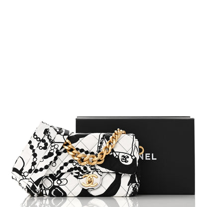 Chanel Canvas Printed Deer Coco Mini Single Flap Gray Black 12 of 12