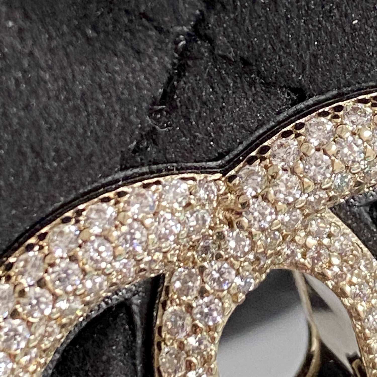 Chanel Velvet Crystal Quilted Extra Mini Coco Handle Flap Black 12 of 12