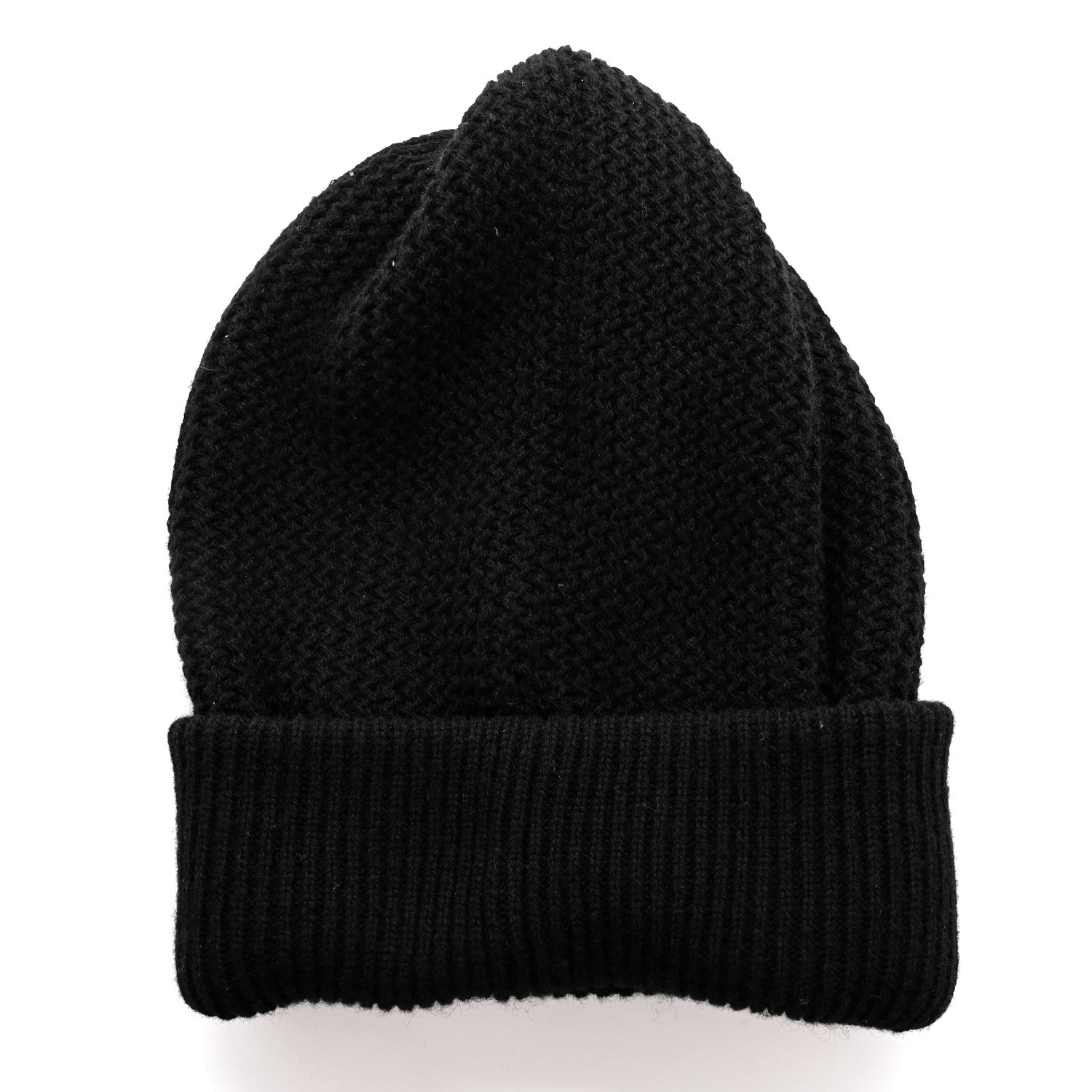 Chanel Cashmere Sequin Logo Beanie Hat Black Gold 3 of 6