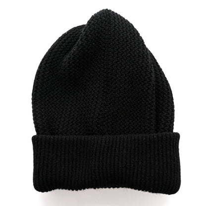 Chanel Cashmere Sequin Logo Beanie Hat Black Gold 3 of 6