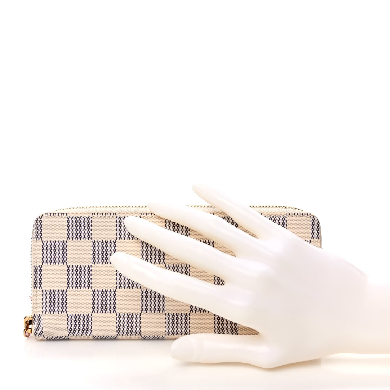 Louis Vuitton Damier Azur Clemence Wallet Rose Ballerine 2 of 7