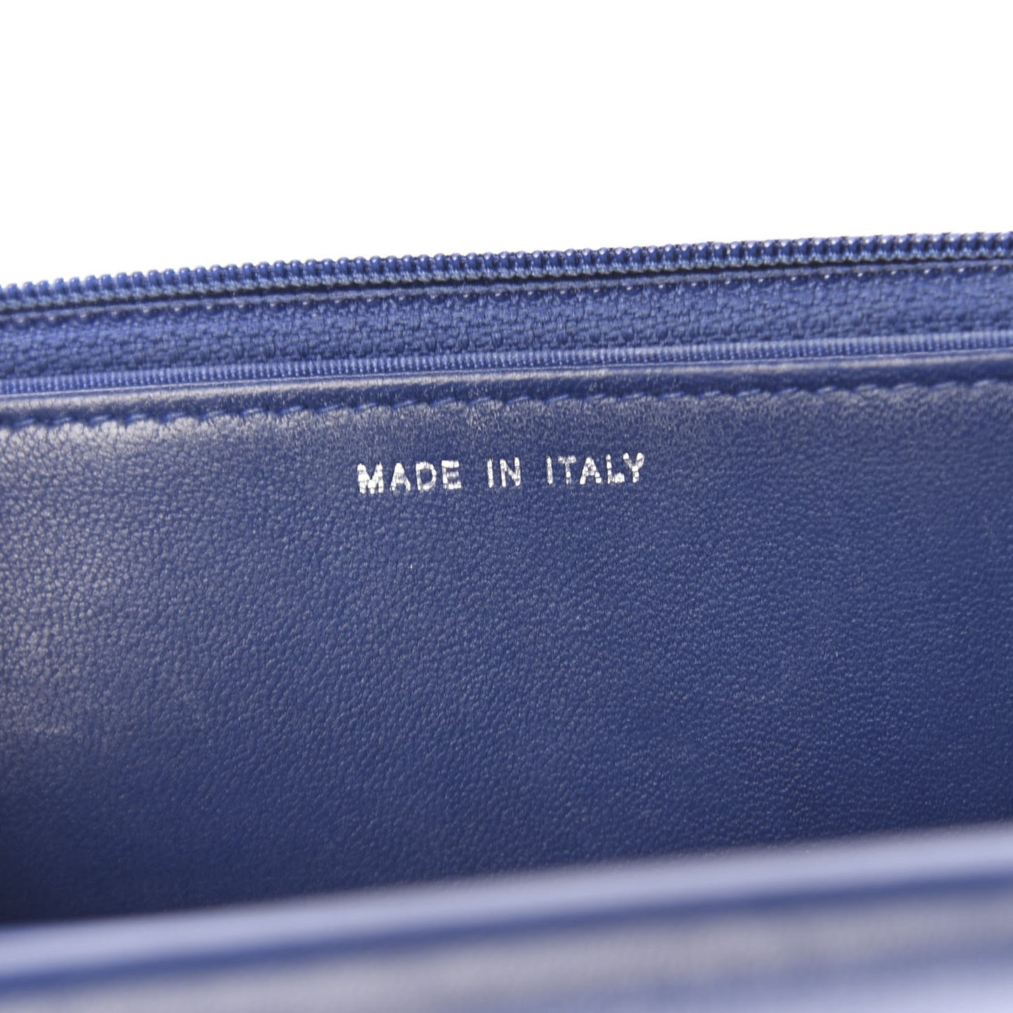 Lambskin Quilted Boy Wallet On Chain WOC Blue