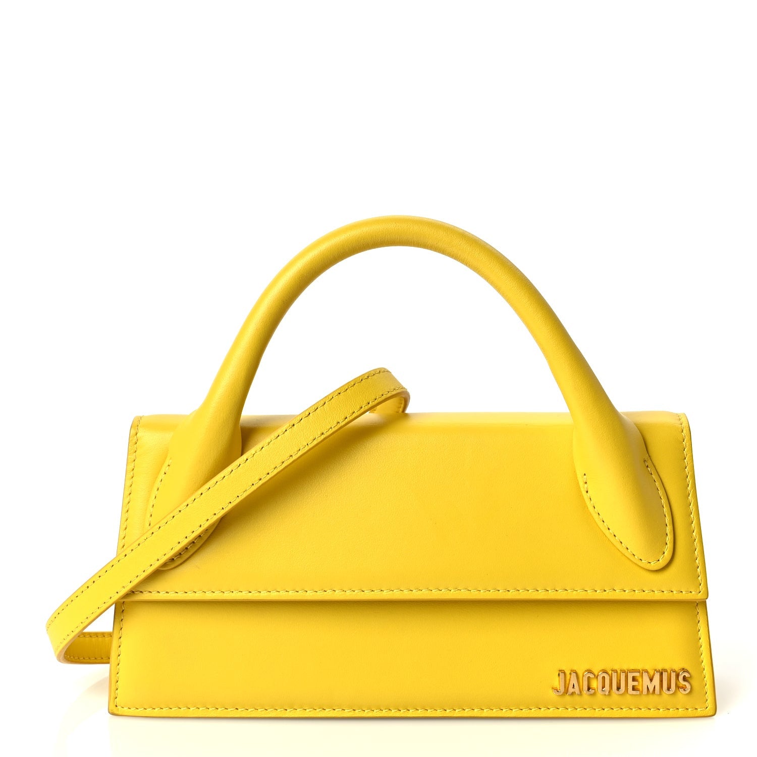 Jacquemus Smooth Calfskin Le Chiquito Long Yellow 1 of 8
